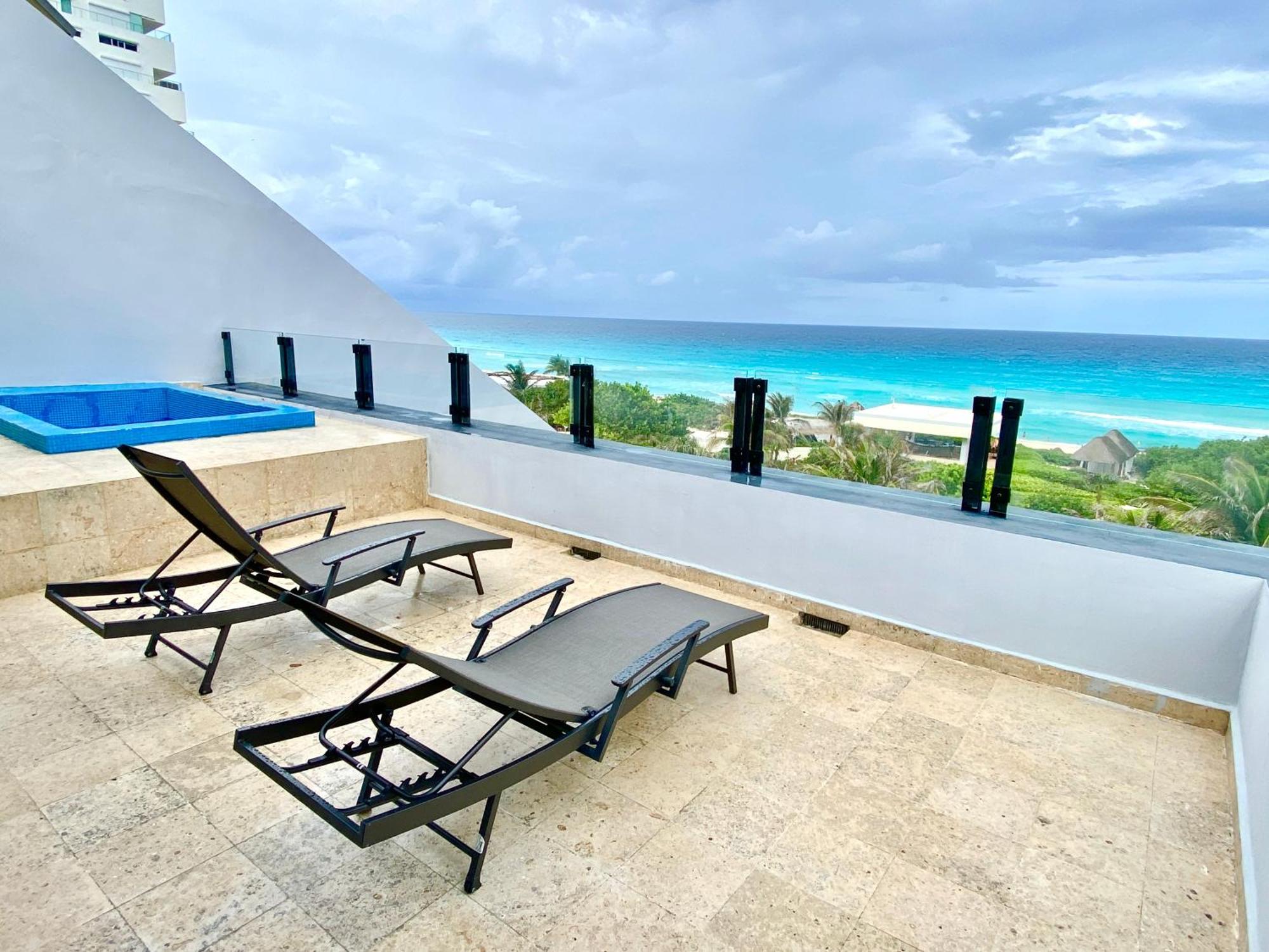 Condo In Ocean Front Resort Cancún Chambre photo